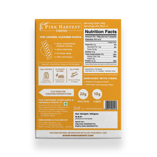 Chickpea Fusilli Pasta