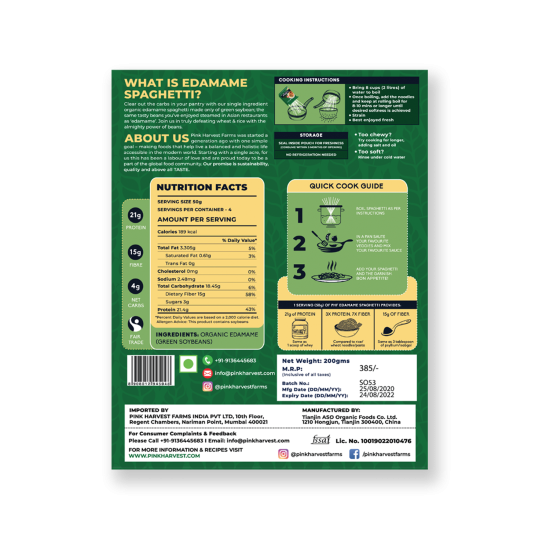 100% Edamame Spaghetti Noodles