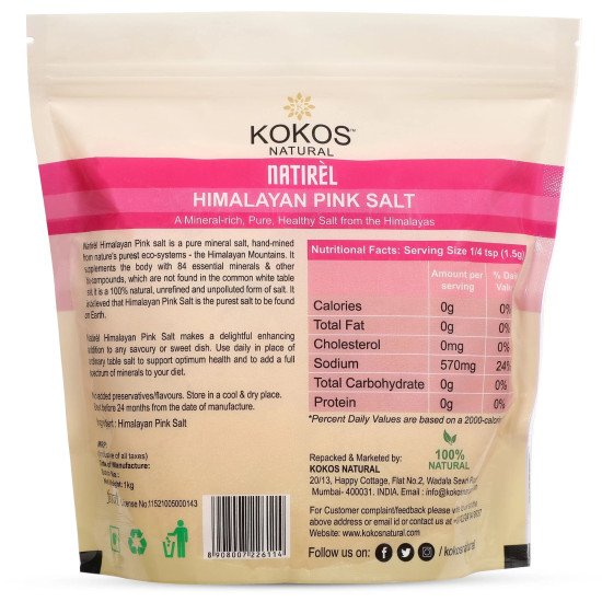 Natirèl Himalayan Pink Salt 1kg