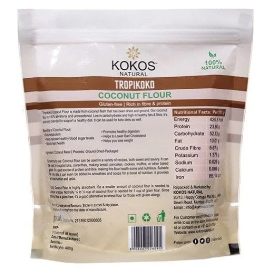 TROPIKOKO COCONUT FLOUR 400 gm